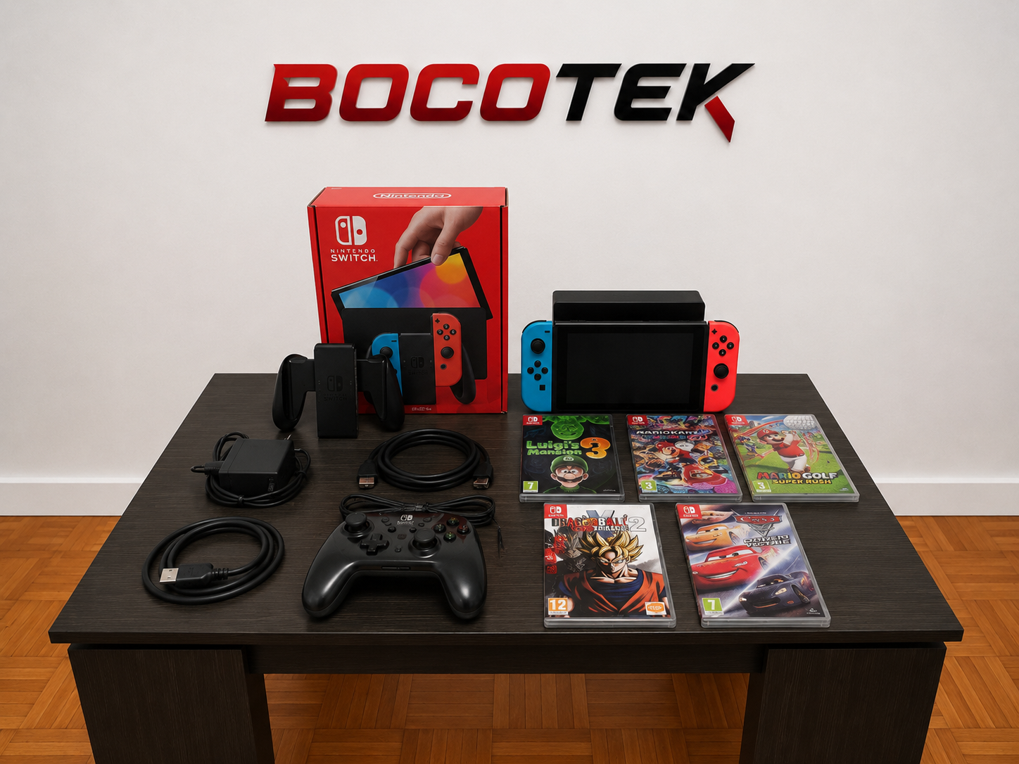 Oferta!! Nintendo switch oled + Mario Kart, luigis mansions y complementos